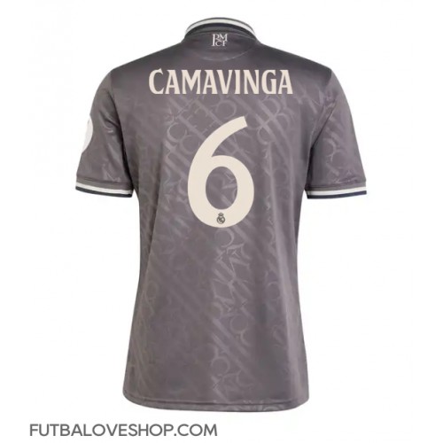 Dres Real Madrid Eduardo Camavinga #6 Tretina 2024-25 Krátky Rukáv